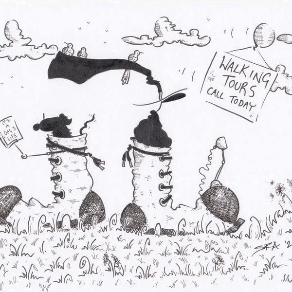 'Boots' an A4 sized original artwork