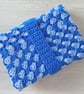 Granny Square Book Sleeve - Book Wrap -  Blue Crocheted Book Sleeve - Image 5