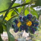 Pretty boho crochet flower earrings