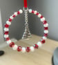 Handmade Beaded Christmas Wreath Decoration – Optional Personalisation