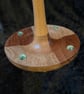 Hard turned supported spindle and bowl in hardwoods