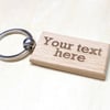 Personalised Natural Wood Keyring 