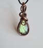 Green Labradorite & Copper Pendant Necklace Gift Crystal Jewellery Jewelry  - Image 2