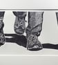 'Out and About' Linocut Print - Image 1