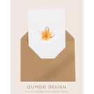 Frangipani Flower Card Summer Wedding (QM 337)