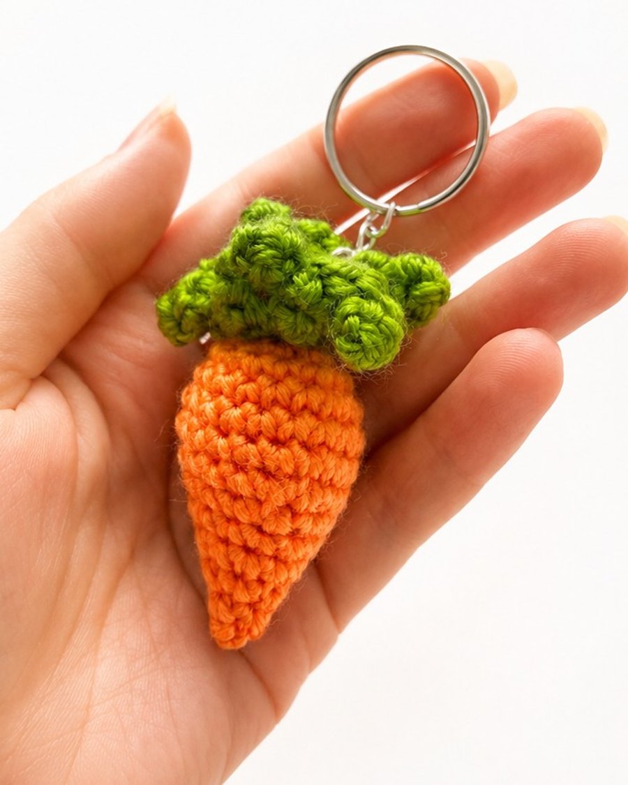 Crochet Carrot Keyring