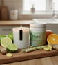 Hand-Poured Lemongrass Soy Wax Candle - Elegant Matte White Jar (300g) 50h