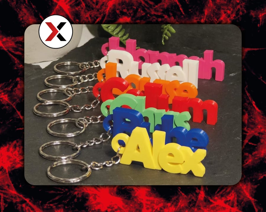 Personalised Keyring - Party Bag Fillers - School Bag Tag - Name Tag