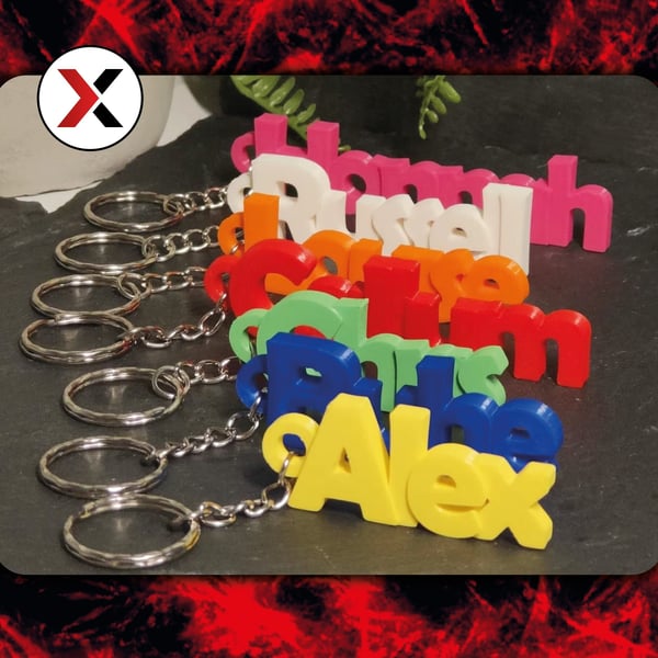 Personalised Keyring - Party Bag Fillers - School Bag Tag - Name Tag