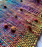 Hand dyed, spun and woven scarf Autumn Rainbow - Image 4
