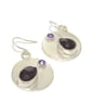 Sterling Silver Earrings with Garnet & Amethyst – Handmade - Image 7