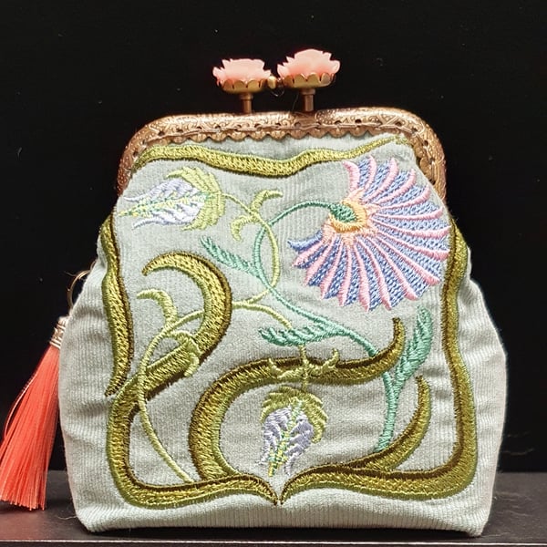 Art Nouveau floral square  7. Purse