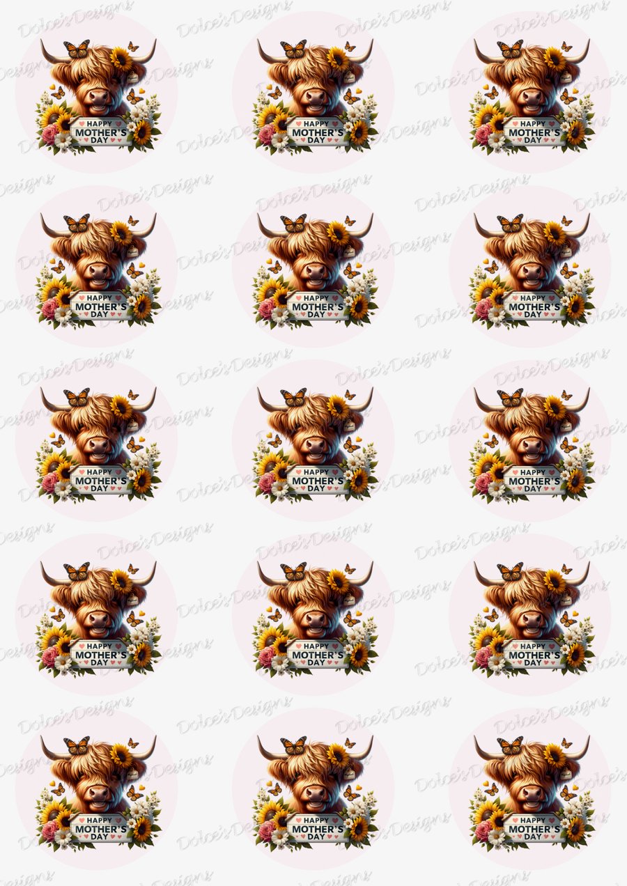 Mothers Day Edible Cake Toppers