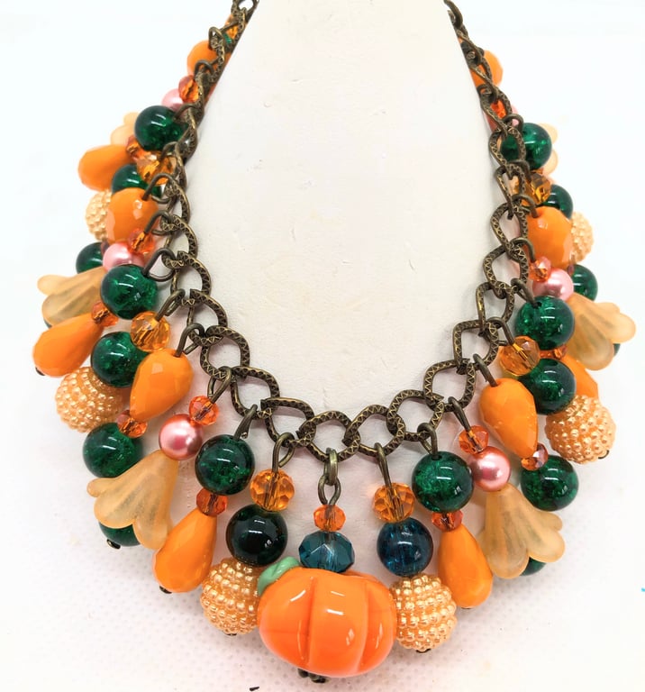 SALE OOAK Bronze pumpkin bracelet