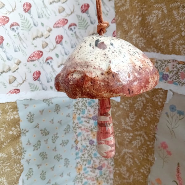 Hanging garden mushroom toadstool ornament no 7