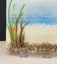 Fused glass mini seascape panel, seaside beach scene 2 - Image 3