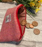 Harris Tweed Coin Purse Pink Tweed - Image 3