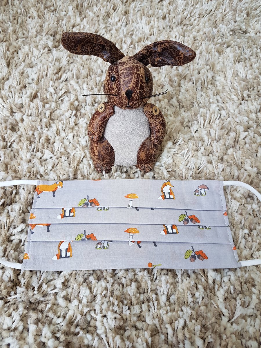 Adult face covering - Woodland Foxes print