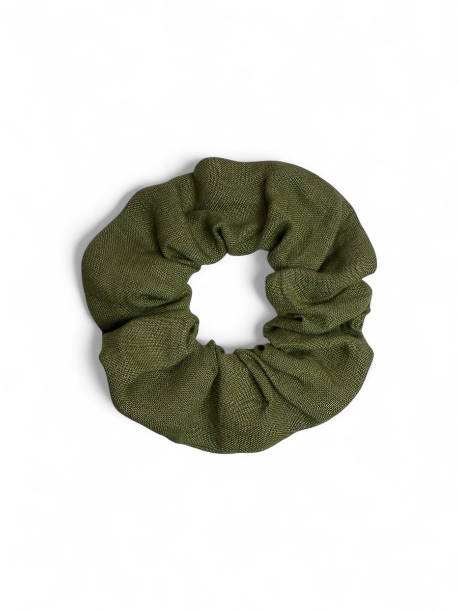 Sage Linen Scrunchie - Large