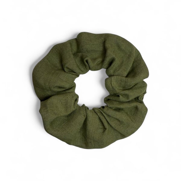 Sage Linen Scrunchie - Large