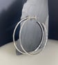 Silver Hoop Earrings - 2mm Sterling Silver Hammered-Faceted - Sizes 40-60mm 
