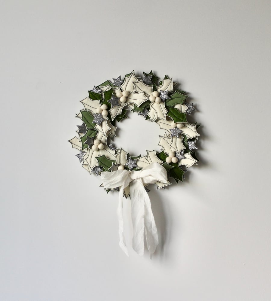 Special Order for Angela - 'Holly Wreath'- Hanging Decoration