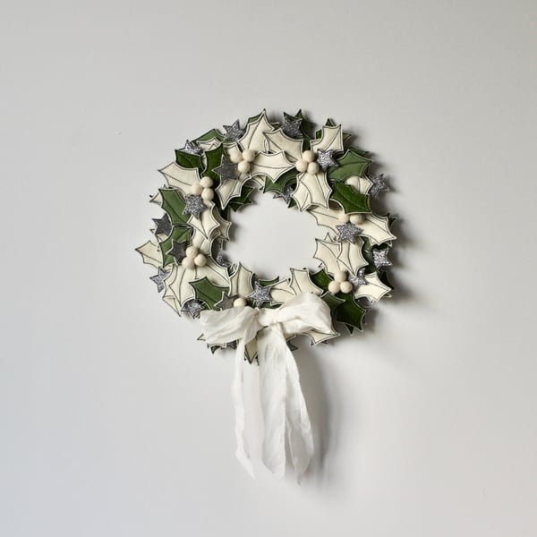 Special Order for Angela - 'Holly Wreath'- Hanging Decoration