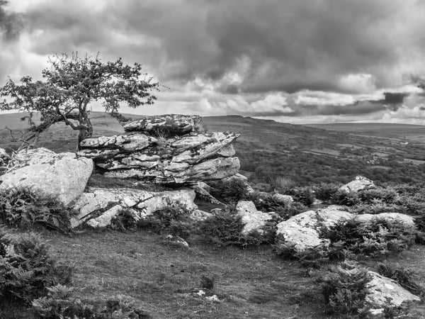 Limited edition signed panoramic photography print - Dartmoor views, Devon