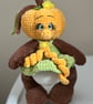 Handmade Crochet Amigurumi Pumpkin girl Soft Toy - Image 7