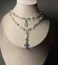 Jeanette - Abalone Cross Rosary Style Choker - Image 5