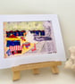 Looking for chips, seagull seaside art print