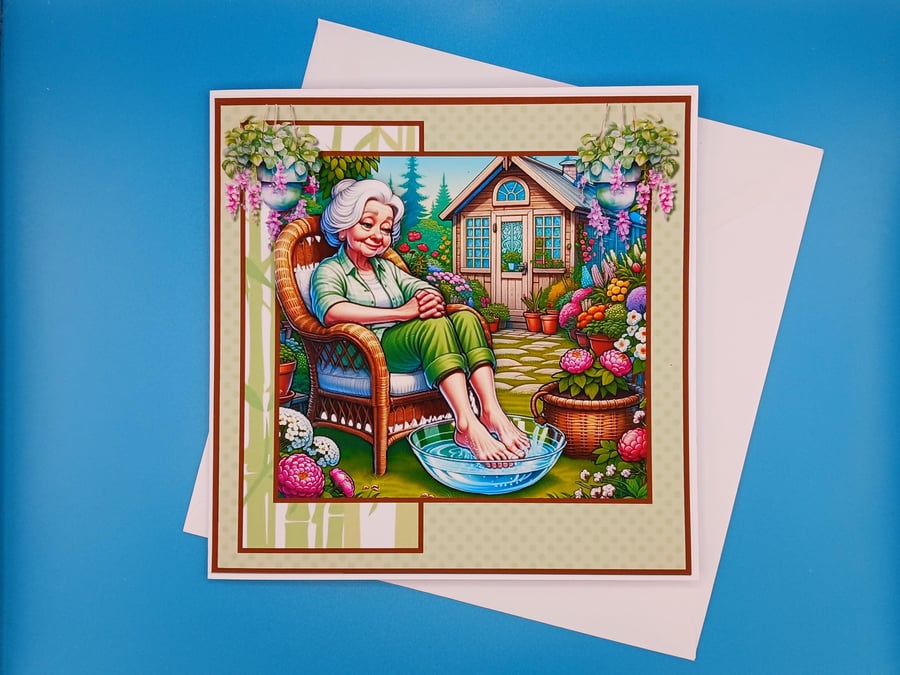 Large Birthday Card For Her, Decoupage 