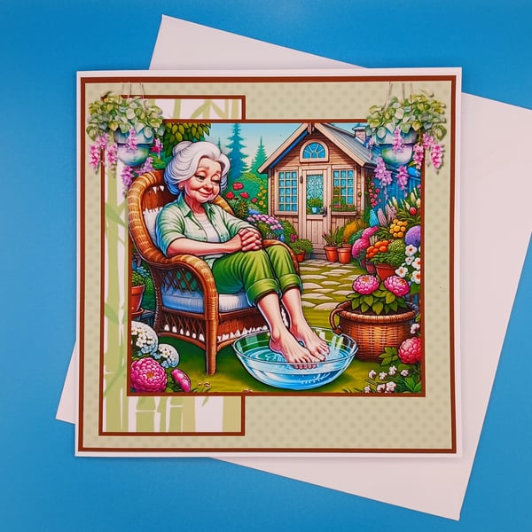 Large Birthday Card For Her, Decoupage 