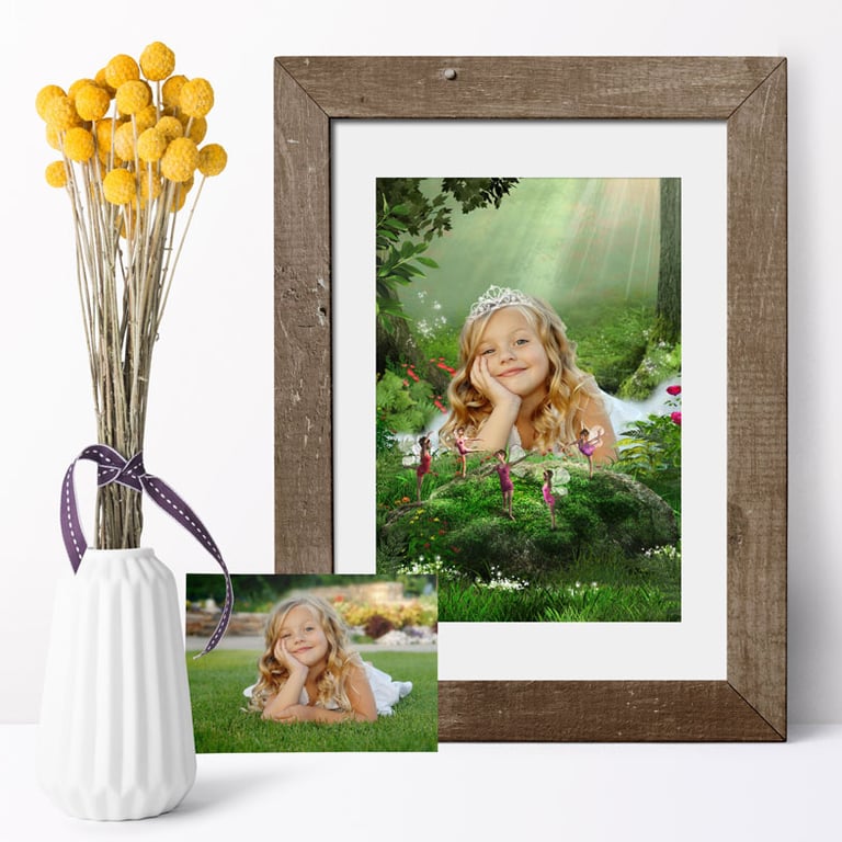 Cottingley, Fantasy Fairy Portrait custom photo art