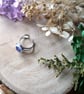 Blue Abalone Shell Stainless Steel Adjustable Ring - Hypoallergenic jewellery - Image 3