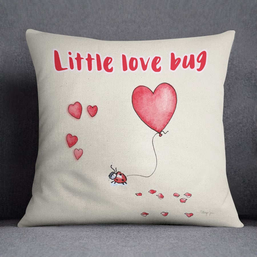 Little Love Bug Valentine's Cushion