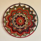 Crocheted Mandala Wall Decoration 