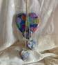4 hanging abstract wooden hearts  - Image 2