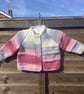 Baby cardigan hand knitted 0-3 months