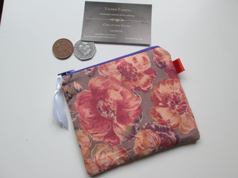 SALE Flowery   Coin Purse