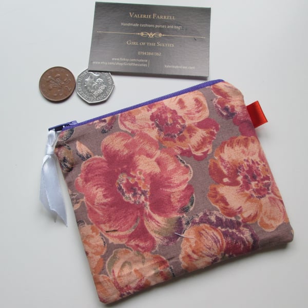 SALE Flowery   Coin Purse