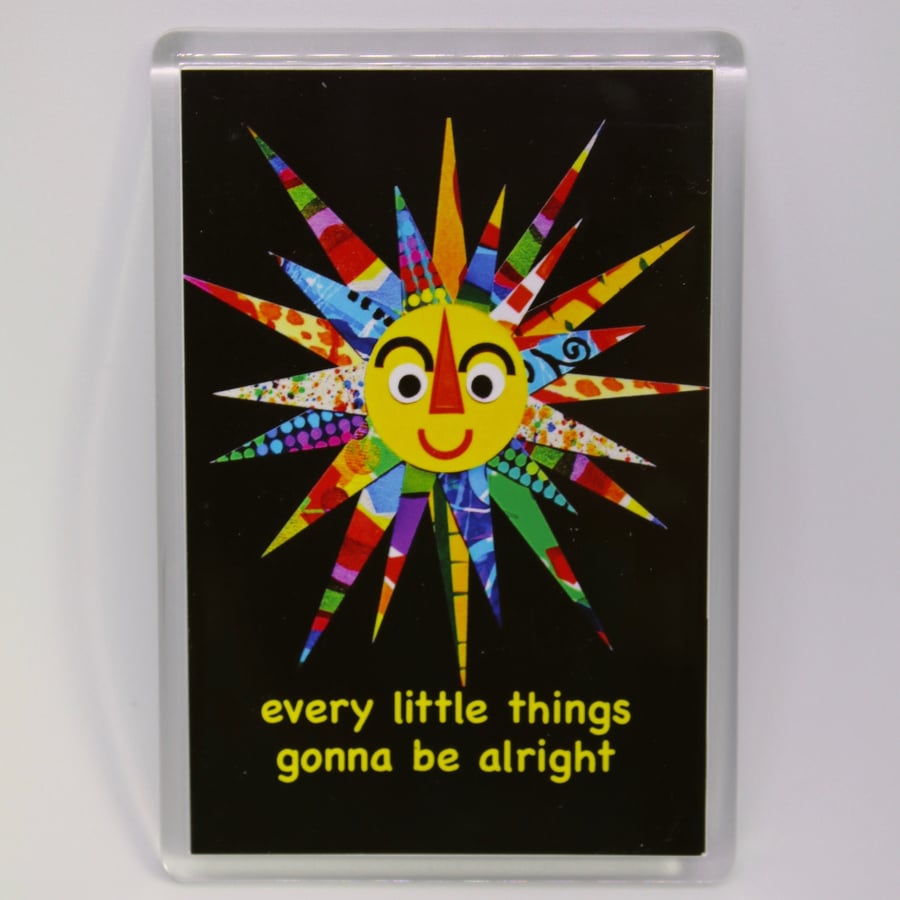 CHEERY COLLAGED SUN FRIDGE MAGNET