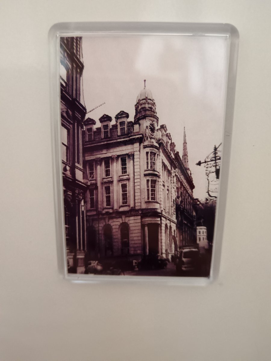 Bristol black and white street photography st nicks market fridge magnet