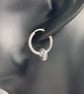 sterling silver nugget hoop earrings - Image 5