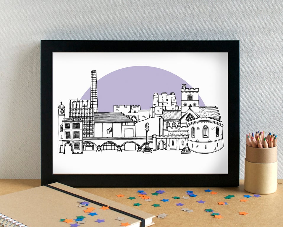 Carlisle Skyline Art Print