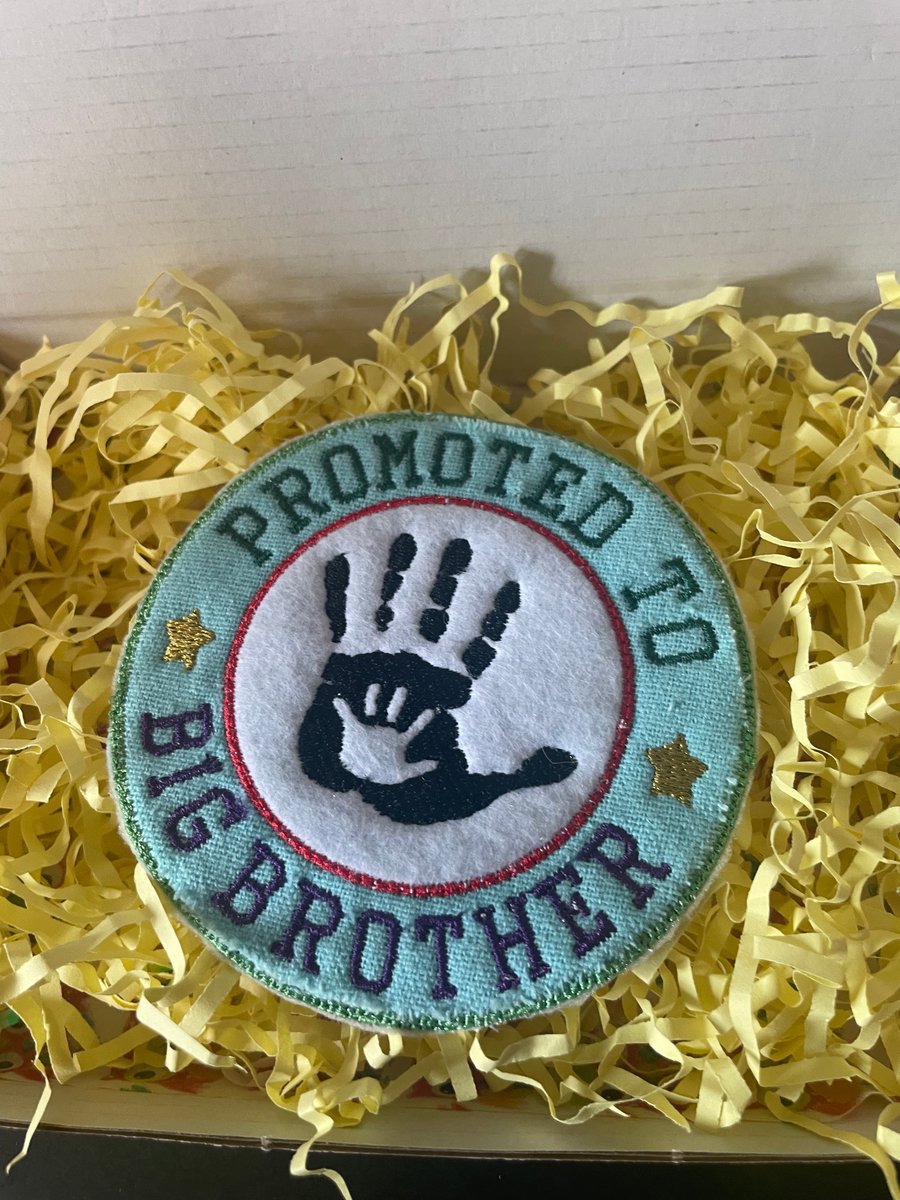Handmade Embroidered Badge Promoted to Big Brother 