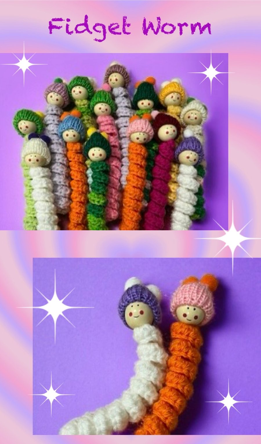 Crochet Fidget Worm