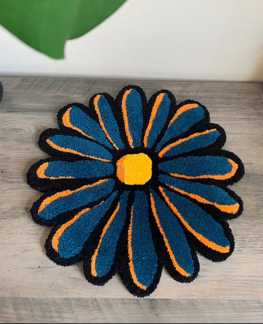 Tufted flower wall decor - wall hanging - wall art