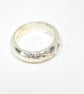 Silver Garnet Ring Chunky  - Image 3