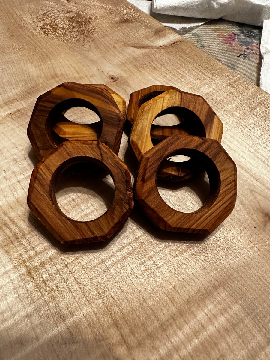 Yew Napkin Rings - set of 6
